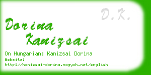 dorina kanizsai business card